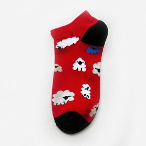 Socquette Fantaisie Mouton Rouge