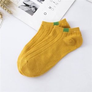 Lot socquette femme jaune