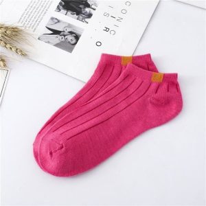 Lot socquette femme rose
