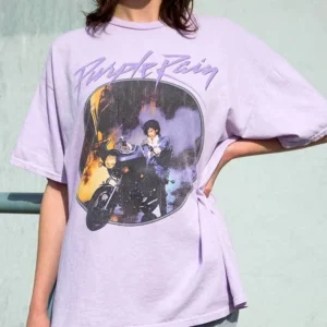T-shirt Prince Purple Rain Violet
