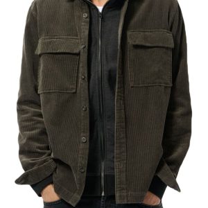 Chemise en velours Teddy Smith kaki