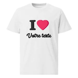 T-shirt I love personnalisé