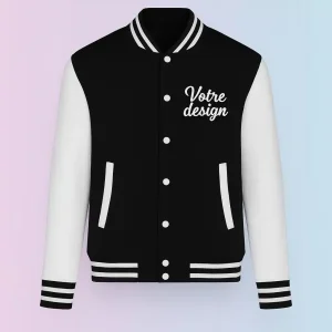 Veste teddy personnalisable unisexe bicolore